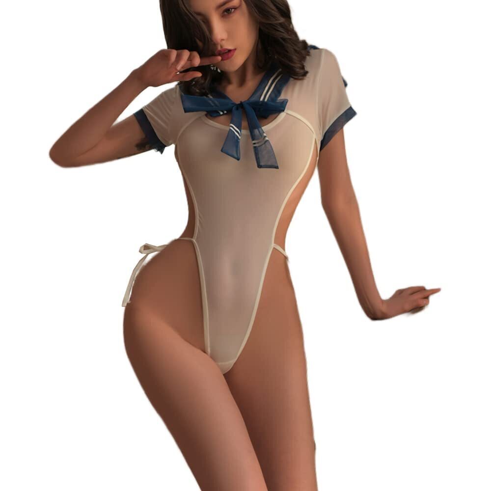 2041 Japanese style dva cosplay bodysuit sexy one piece underwear Blue